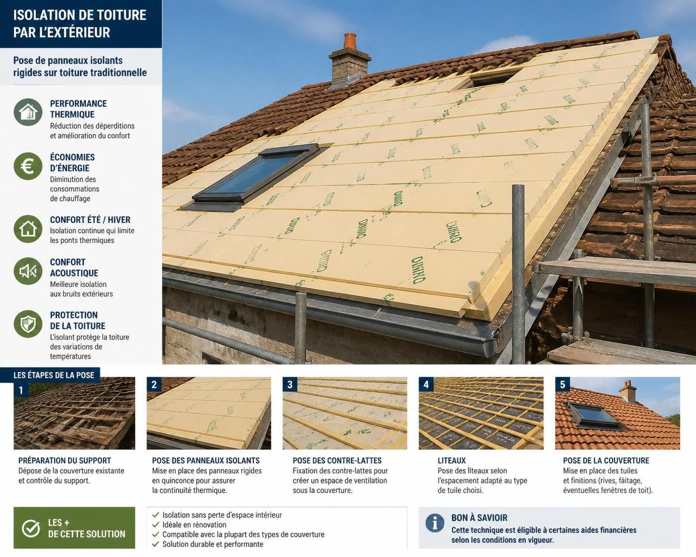 découvrez les tarifs actualisés pour l'isolation de toiture par l'extérieur en 2026. obtenez une estimation précise des coûts, des matériaux utilisés et des avantages pour améliorer l'efficacité énergétique de votre logement.