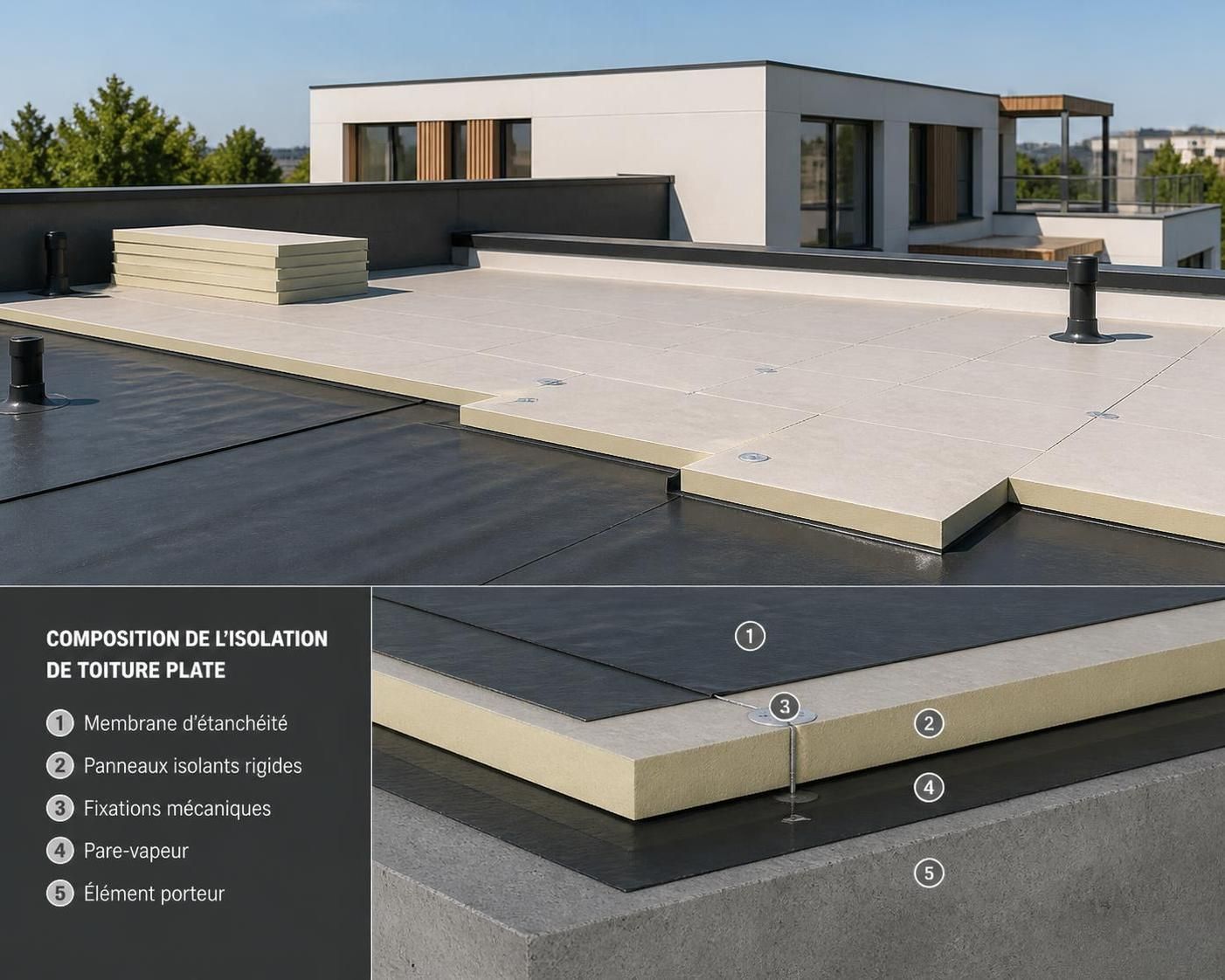 découvrez les meilleures solutions d'isolation pour toiture plate afin d'optimiser votre confort thermique et énergétique toute l'année.