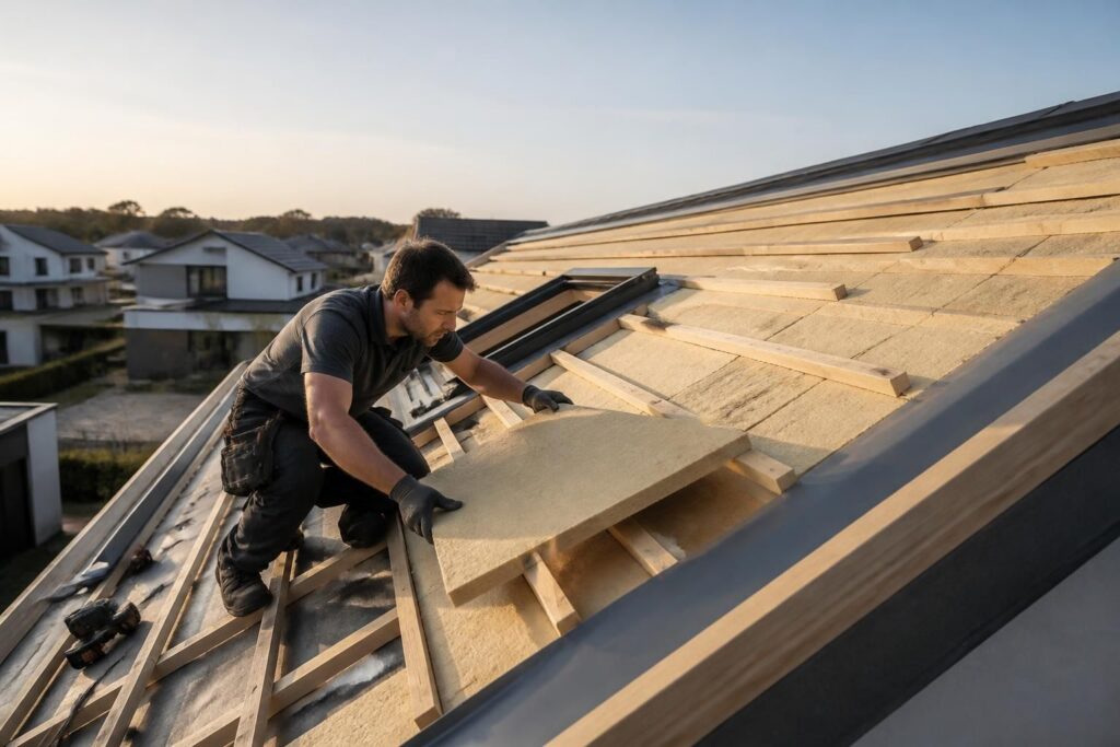 découvrez le prix moyen au m² pour une isolation de toiture par l’extérieur en 2026 et obtenez des conseils pour bien préparer votre projet d'isolation thermique.