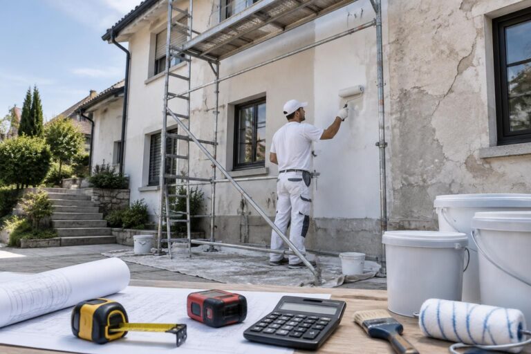 découvrez le prix d’une peinture de façade au m², les tarifs des professionnels et les facteurs qui influencent le coût des travaux.